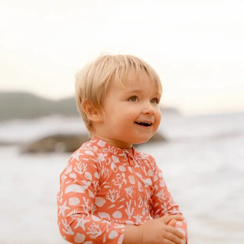 Little Dutch Μπλουζάκι μακρυμάνικο με προστασία UV Sea Life Coral Red