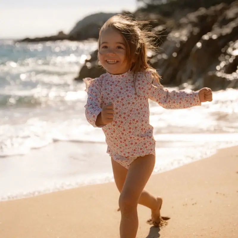 Little Dutch Μπλουζάκι μακρυμάνικο με προστασία UV Sunny Flowers Multi-colour