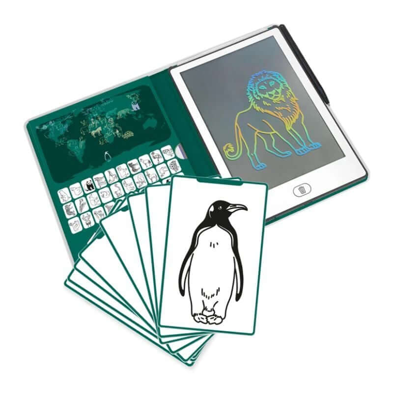 KIDYWOLF Tablet ζωγραφικής με οθόνη LCD (30 κάρτες)- Animals of the World