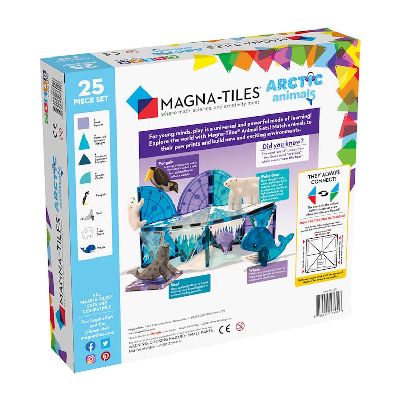 Μαγνητικά Πλακίδια Magna-Tiles Πλακίδια Clear Colors σετ 25τμχ Arctic