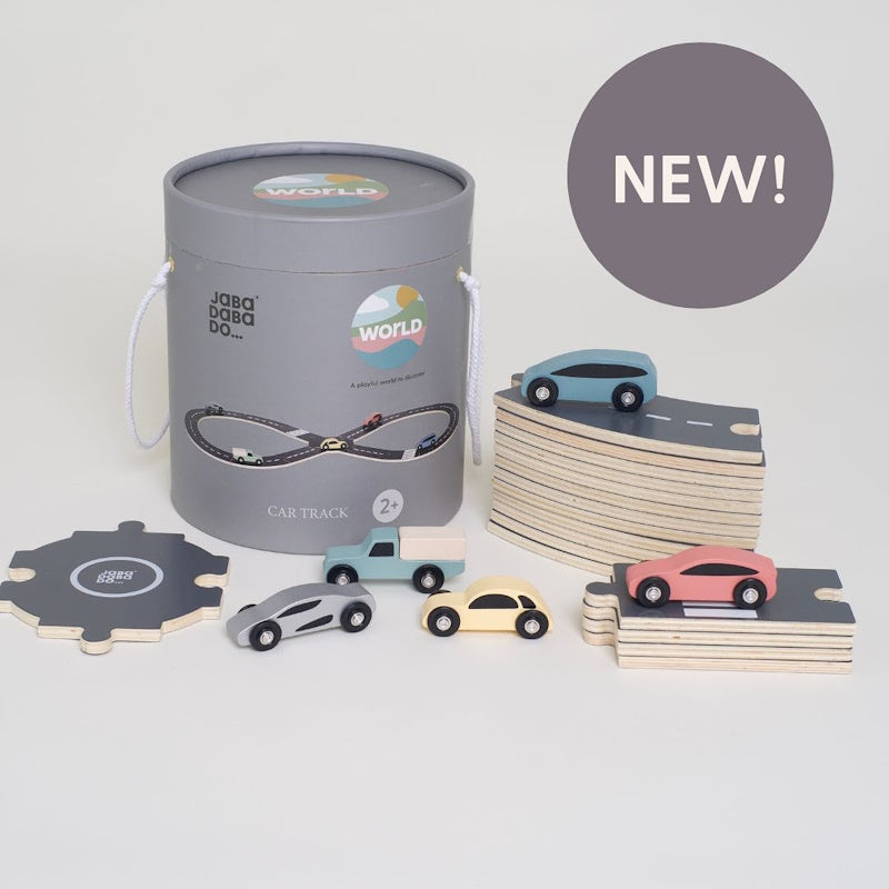 Jabadabado - Ξύλινος αυτοκινητόδρομος με 5 αυτοκινητάκια