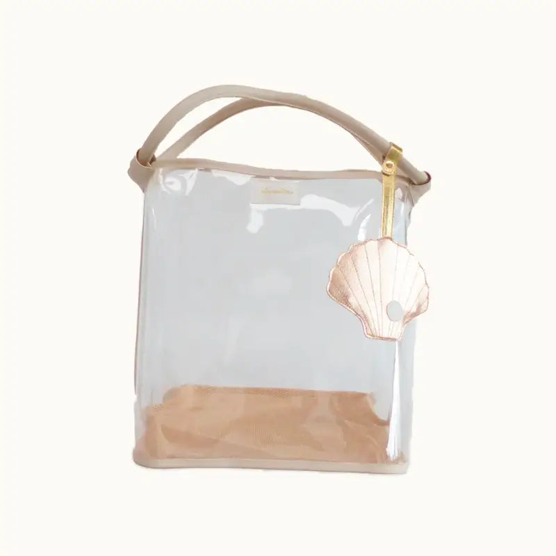 Play and Store Διάφανη τσάντα με διάτρητο πάτο Nude