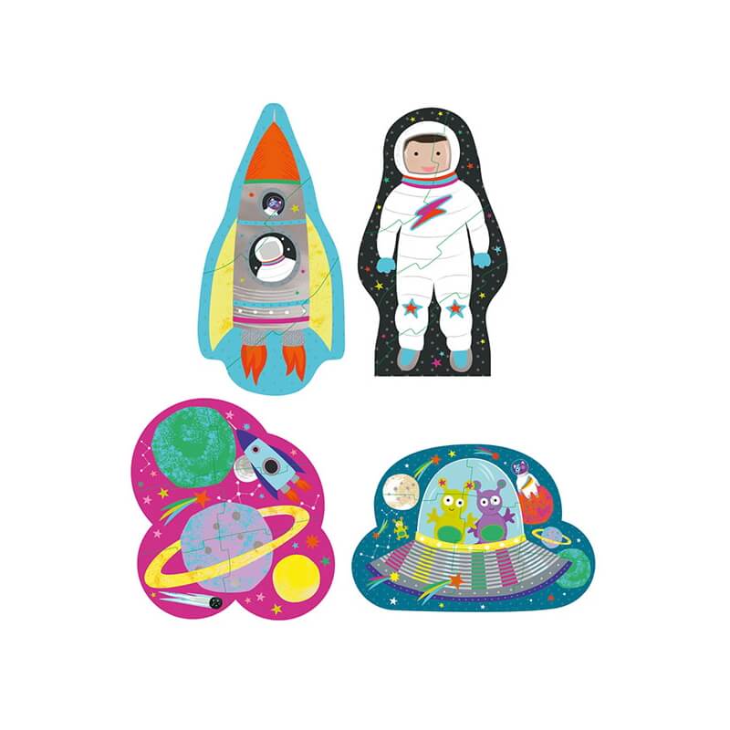 Floss & Rock My 1st Puzzles 3-4-6-8 κομματιών - Space