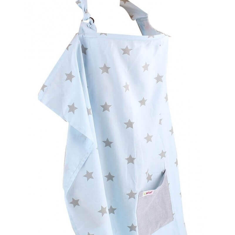 Minene_Κάλυμμα_Θηλασμού_Γαλάζιο_με_Αστέρια