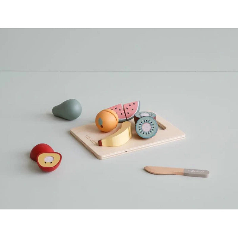 Little Dutch Ξύλινος δίσκος κοπής με φρούτα