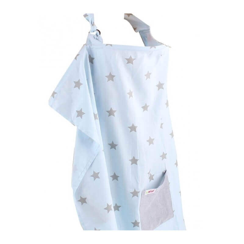 Minene_Κάλυμμα_Θηλασμού_Γαλάζιο_με_Αστέρια2
