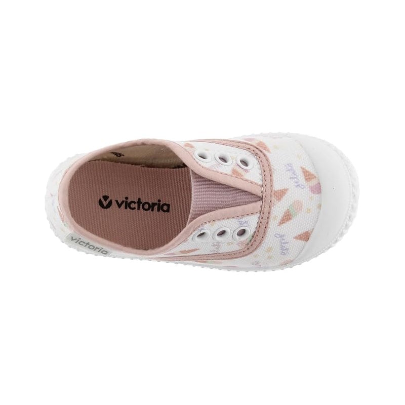 Victoria Elastic Canvas Ice-cream Sneakers
