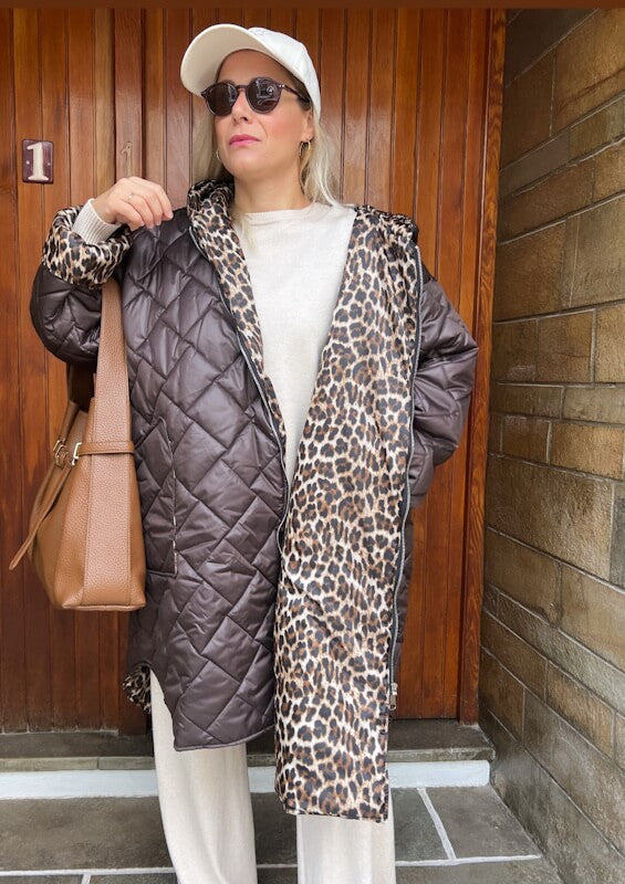 Oversized Anima Puffer in Brown