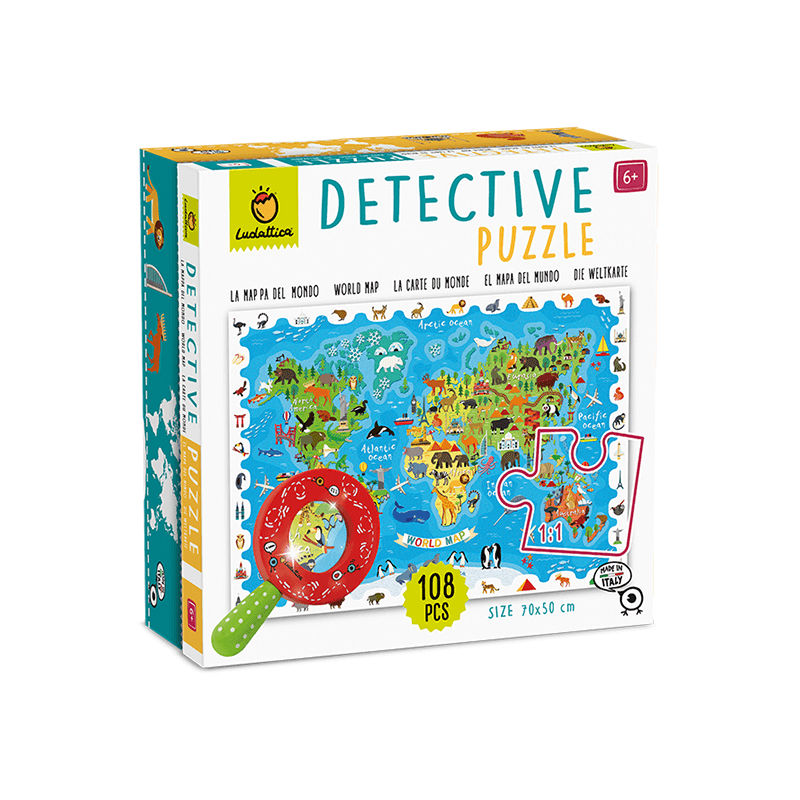 Ludattica Detective Puzzle Animals Map 108pcs