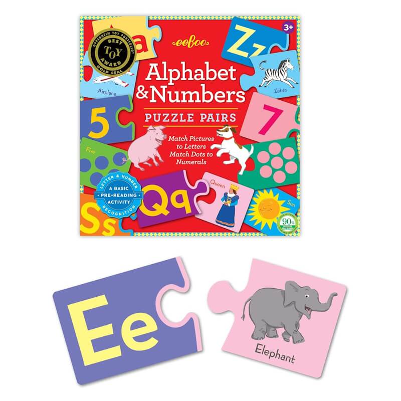 EeBoo - Εκπαιδευτικό Puzzle στα Αγγλικά Alphabet & Numbers