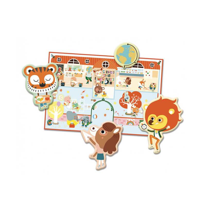 Auzou - My First Pouch of Magnets - At School