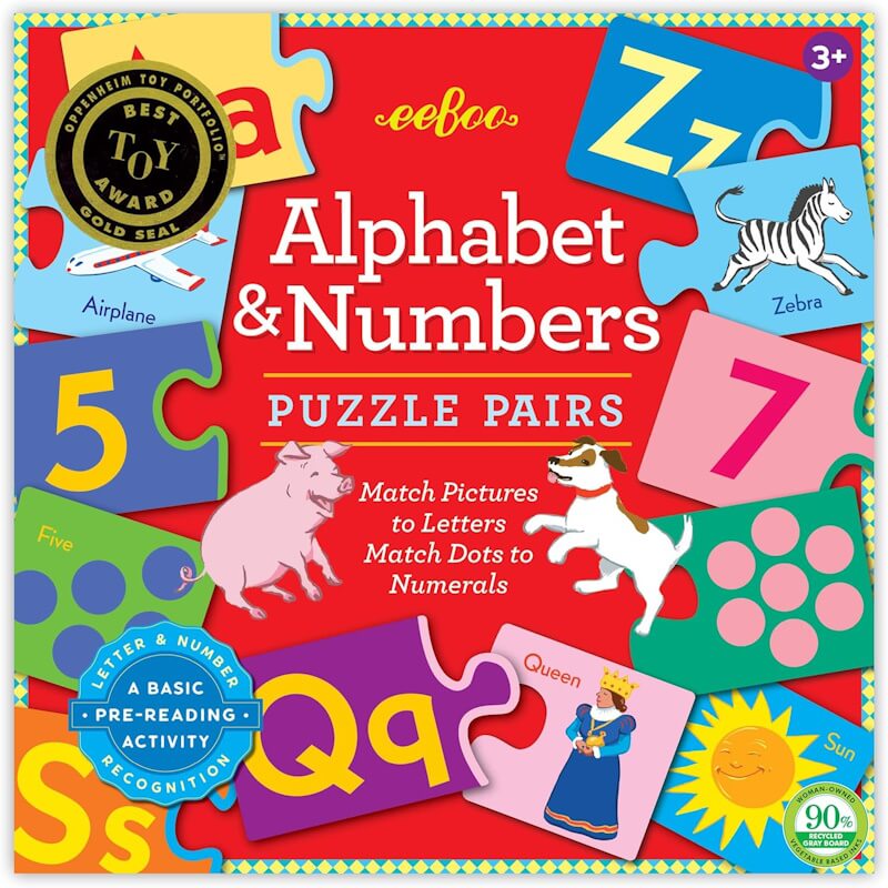 EeBoo - Εκπαιδευτικό Puzzle στα Αγγλικά Alphabet & Numbers