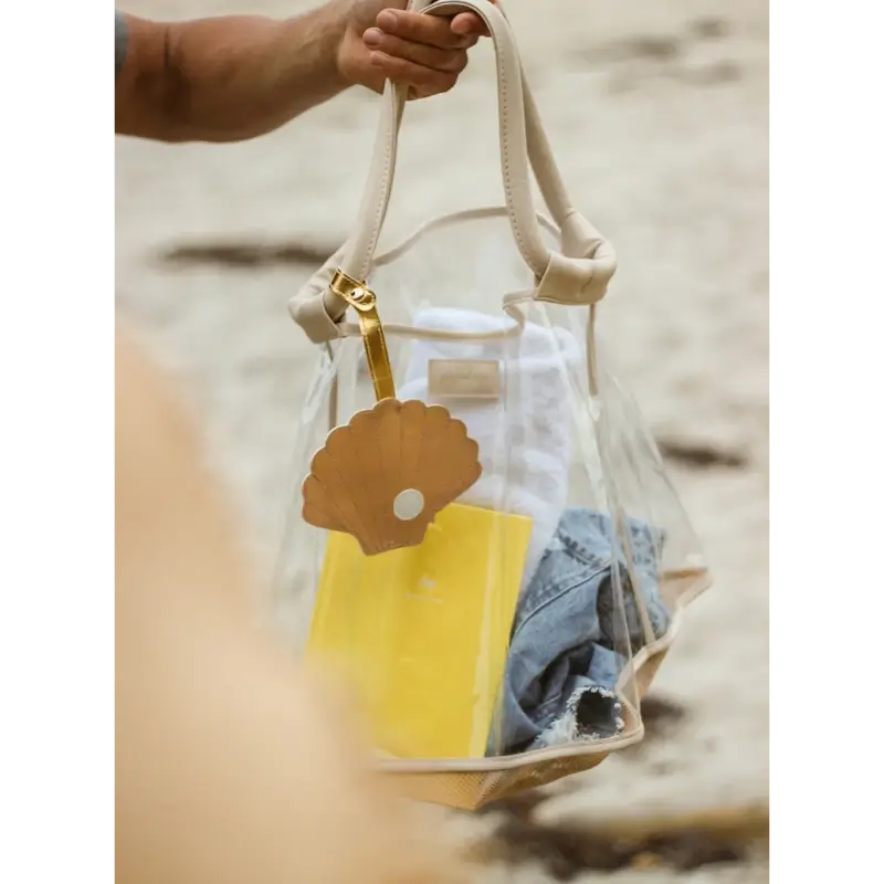 Play and Store Διάφανη τσάντα με διάτρητο πάτο Nude