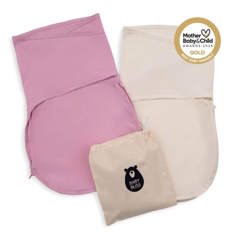 Bliss Snug Υπνόσακος Φασκιώματος Σετ των 2 Ροζ/Κρεμ