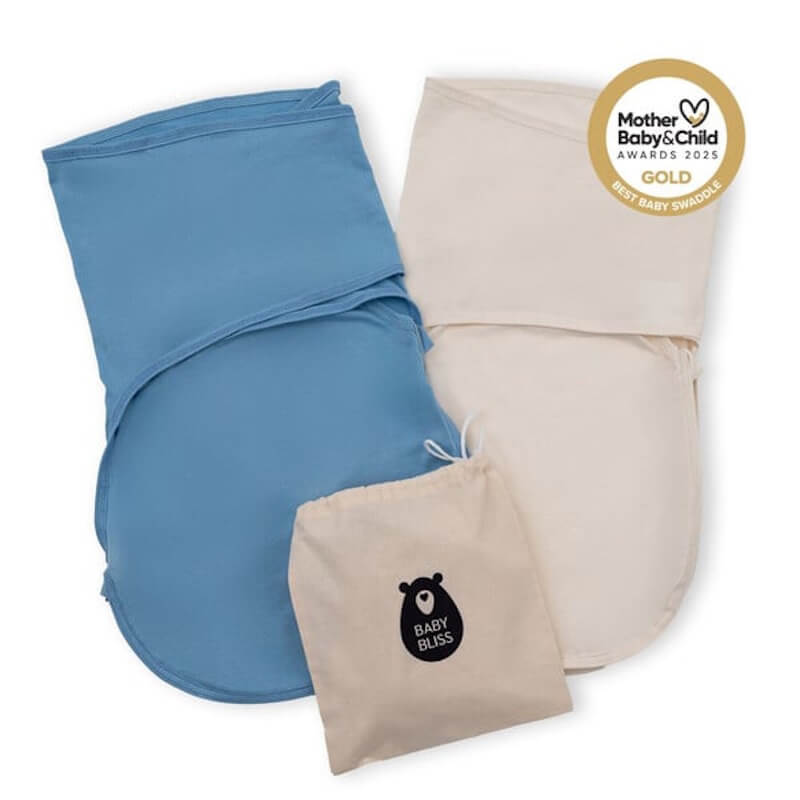 Bliss Snug Υπνόσακος Φασκιώματος Σετ των 2 Μπλε/Κρεμ