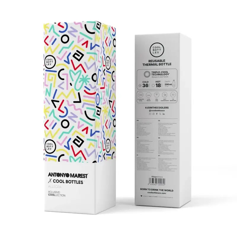 Cool Bottles Ανοξείδωτο μπουκάλι-θερμός Allegra 500ml