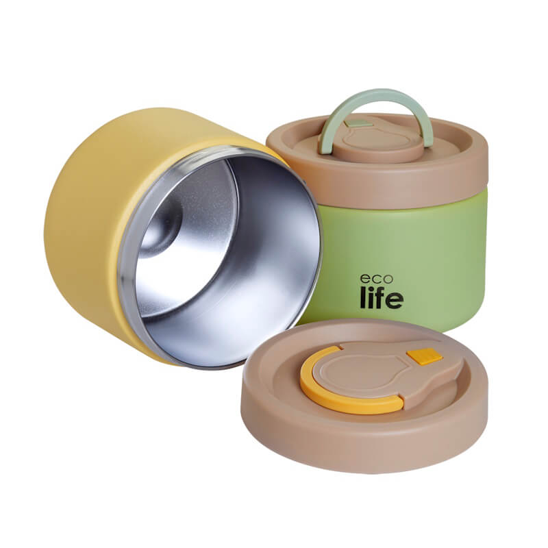 Eco Life Ανοξείδωτο ΦαγητοδοχείοThermos 850ml Lime