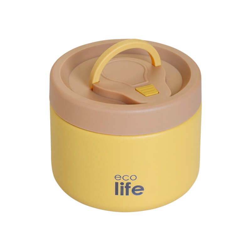 Eco Life Ανοξείδωτο ΦαγητοδοχείοThermos 850ml Yellow