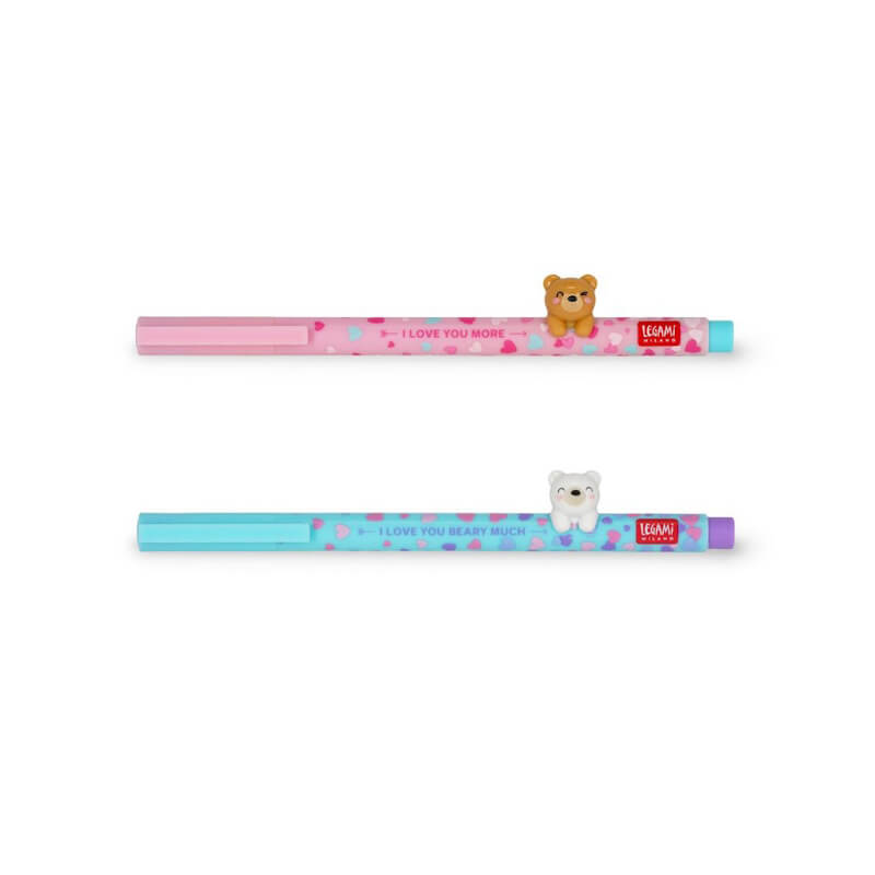 Legami Set of 2 Gel Pens - Beary in Love