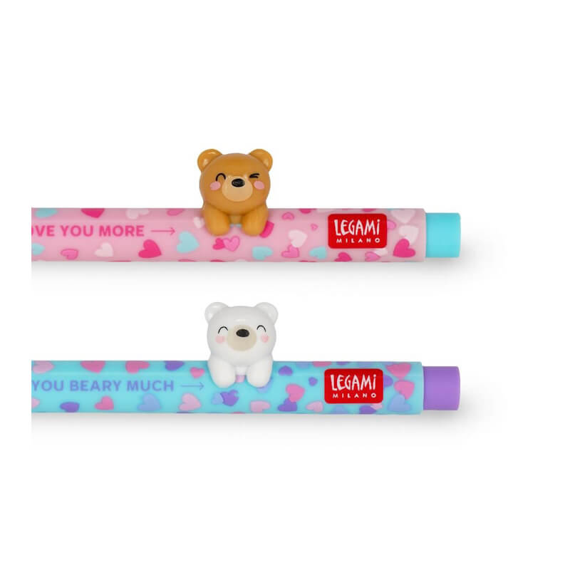 Legami Set of 2 Gel Pens - Beary in Love