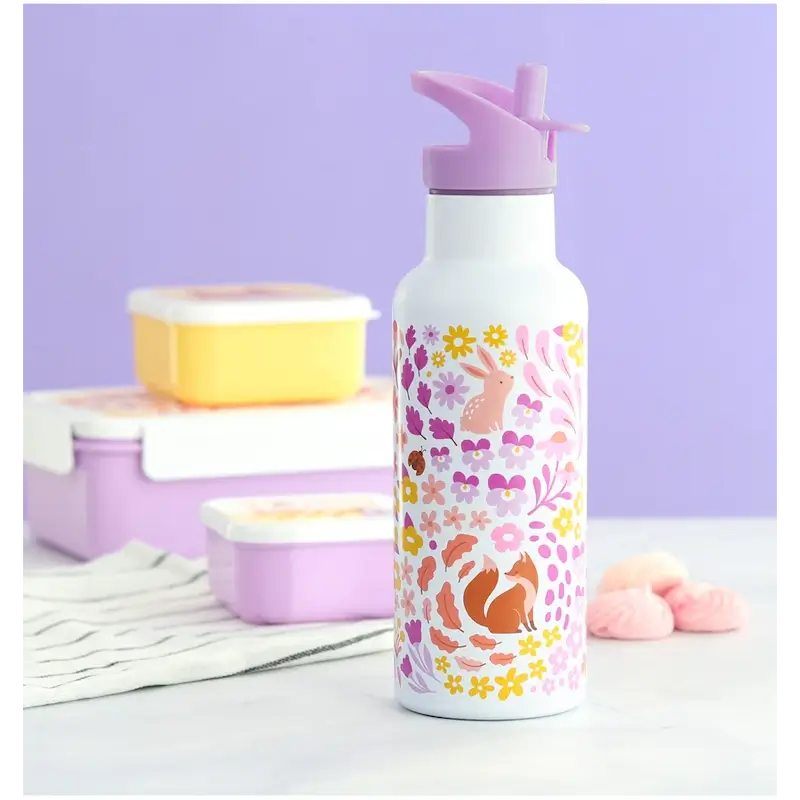 A Little Lovely Company Παγούρι Θερμός 500ml - Flower Garden