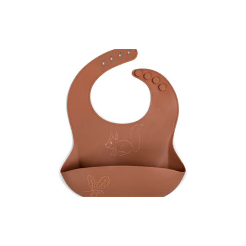 Filibabba Silicone Bib with print – Squirrel