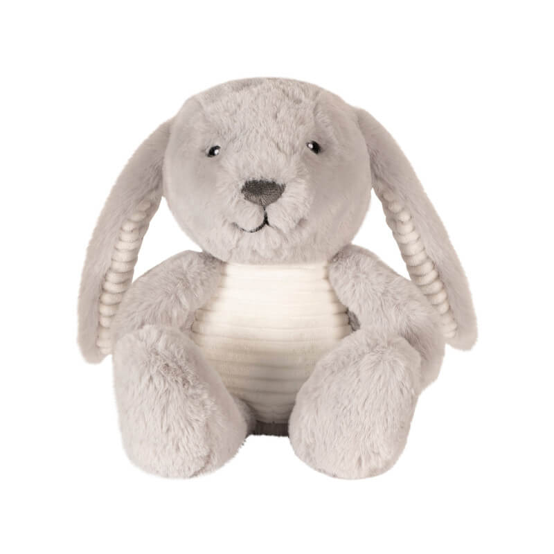 FLOW. Υφασμάτινο λαγουδάκι Milo με λευκούς ήχους & μουσική - grey