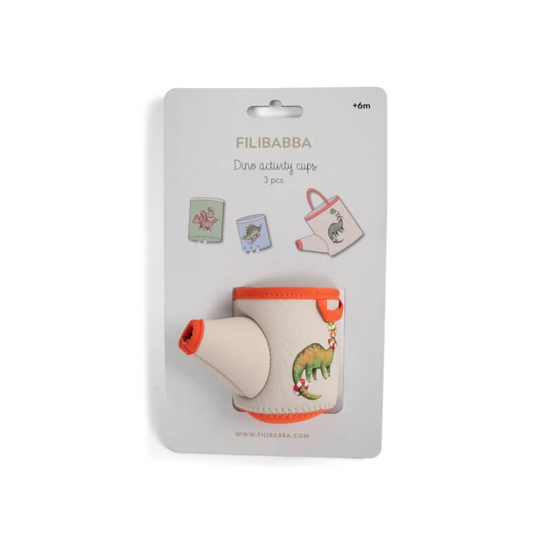 Filibabba Neoprene Βath Τoys Dino Activity Cups