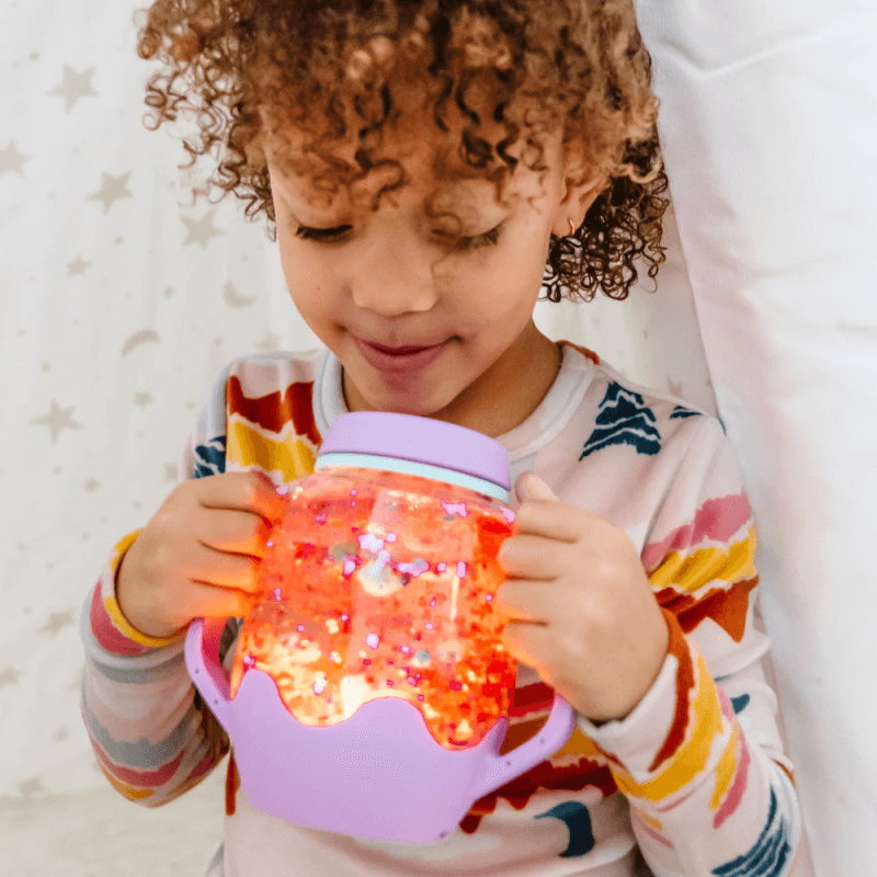 Glo Pals Sensory Jar –  Purple Stardust