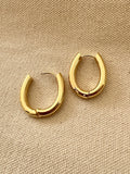 Oval Hoops in Gold