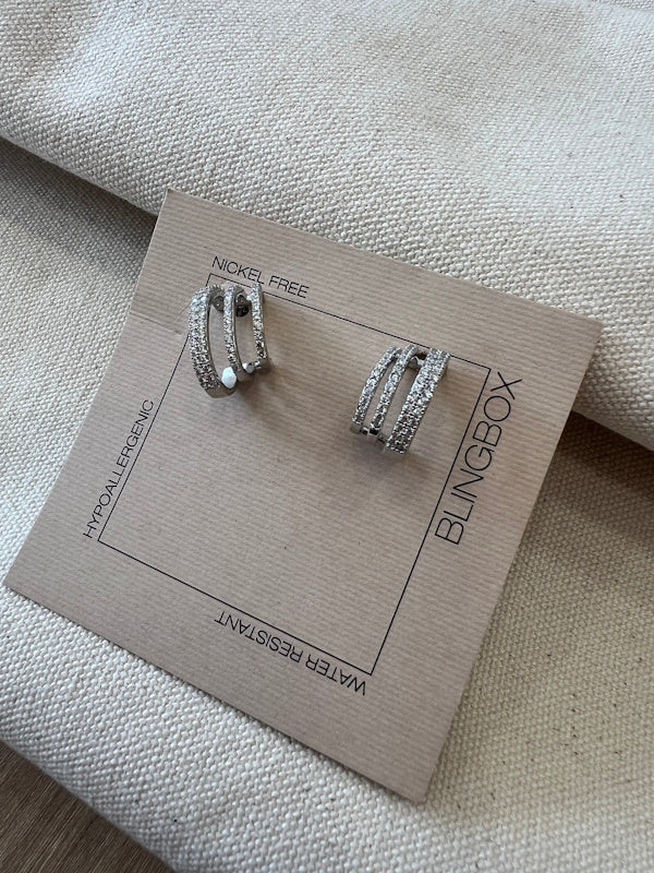 Izza Earrings in Silver