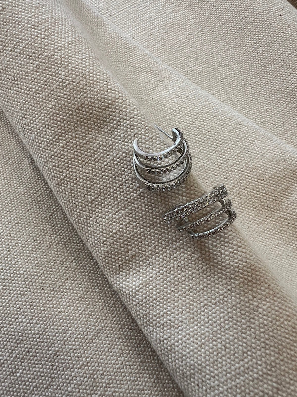 Izza Earrings in Silver