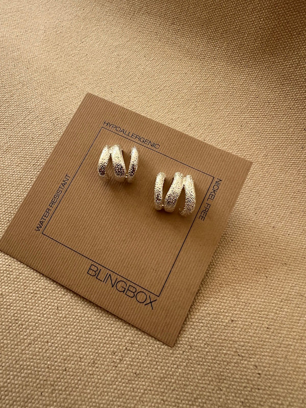Triplet Earrings in Silver