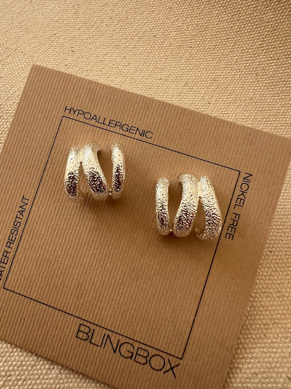 Triplet Earrings in Silver