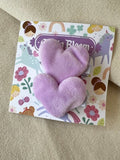 Olivia Bloom Felt Heart Set in Lilac