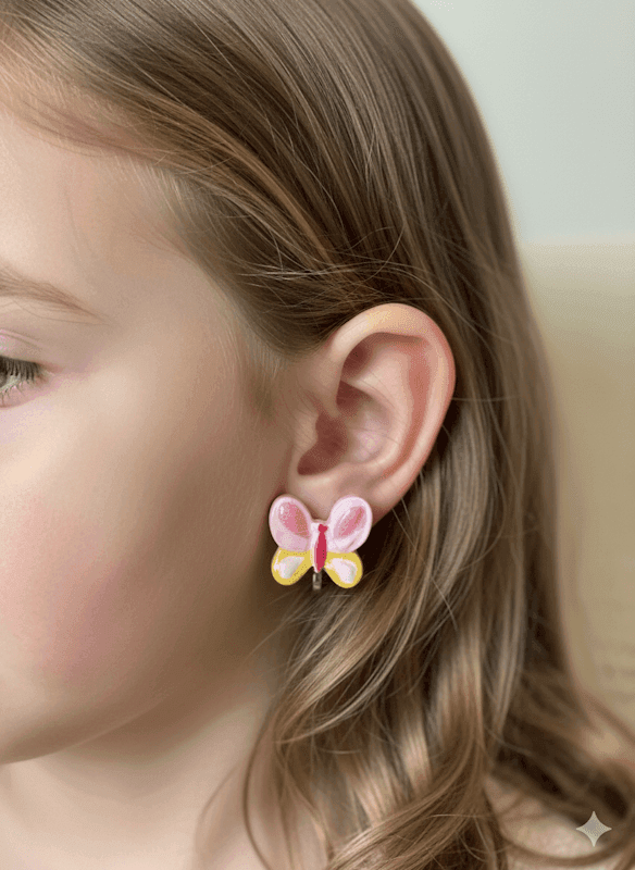 Olivia Bloom Mini Clip-ons Pink Butterfly