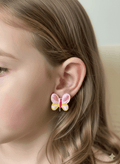 Olivia Bloom Mini Clip-ons Pink Butterfly