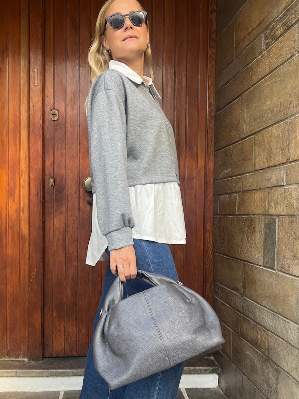 May Layer top in Grey