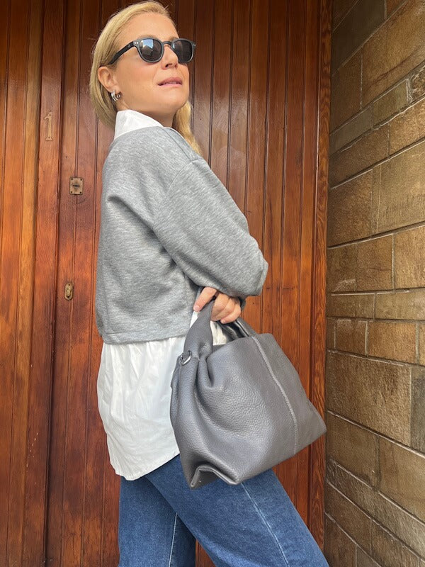 May Layer top in Grey