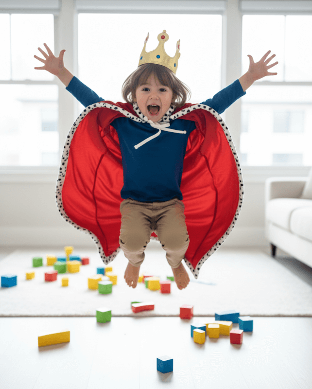 Huff & Puff King Cape & Crown Set