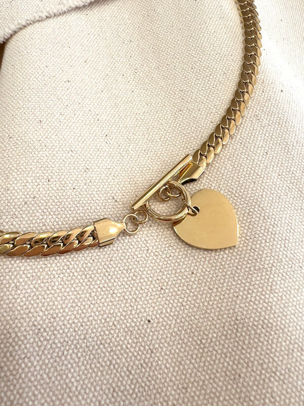 Treasured Heart Charm in Gold