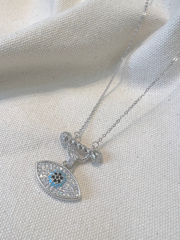 Diam Eye Charm in Silver