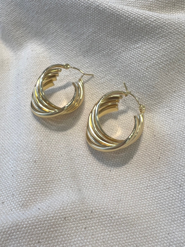 Layers Hoops in Gold