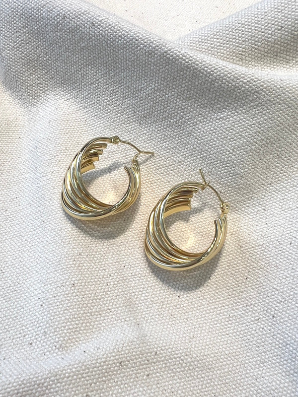 Layers Hoops in Gold