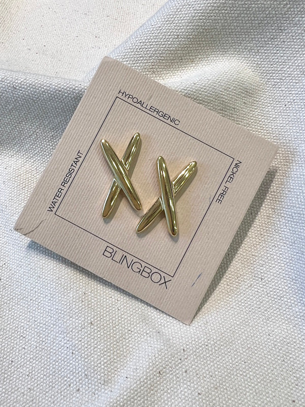 Kisses Earrings in Gold