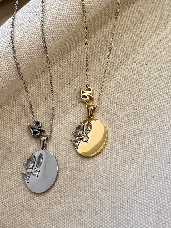 Lucky 26 Crystal Charm in Gold