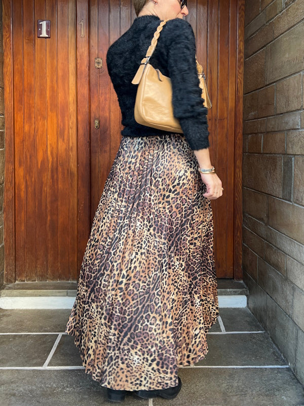 Leopard Waffle Skirt
