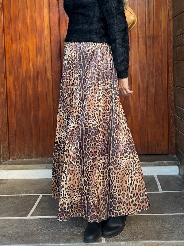 Leopard Waffle Skirt