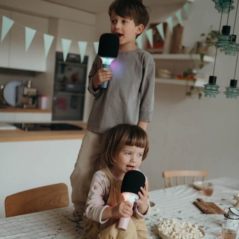 KIDYWOLF Μικρόφωνο Karaoke επαναφορτιζόμενο με φως & bluetooth- Επιλέξτε χρώμα