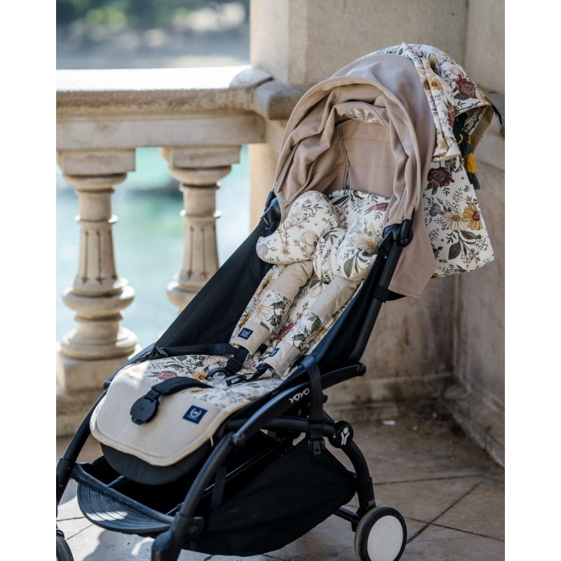 La Millou Organic Προστατευτικό Καροτσιού Sheela Stripes - Ecru (5 σημείων)